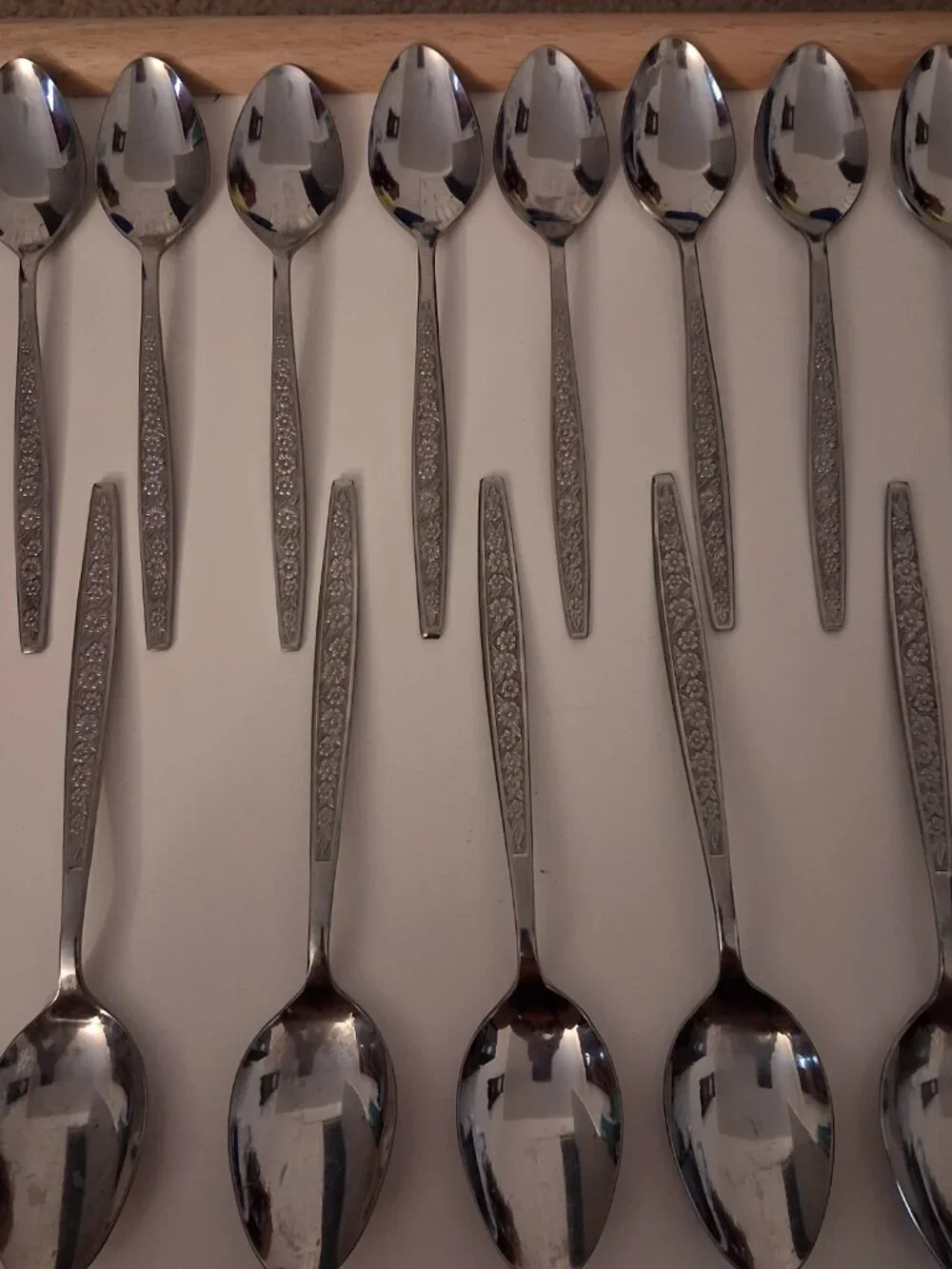 Vintage 1974 Sears Roebuck ANNEKA Flatware Set Stainless Korea Lot Of 23